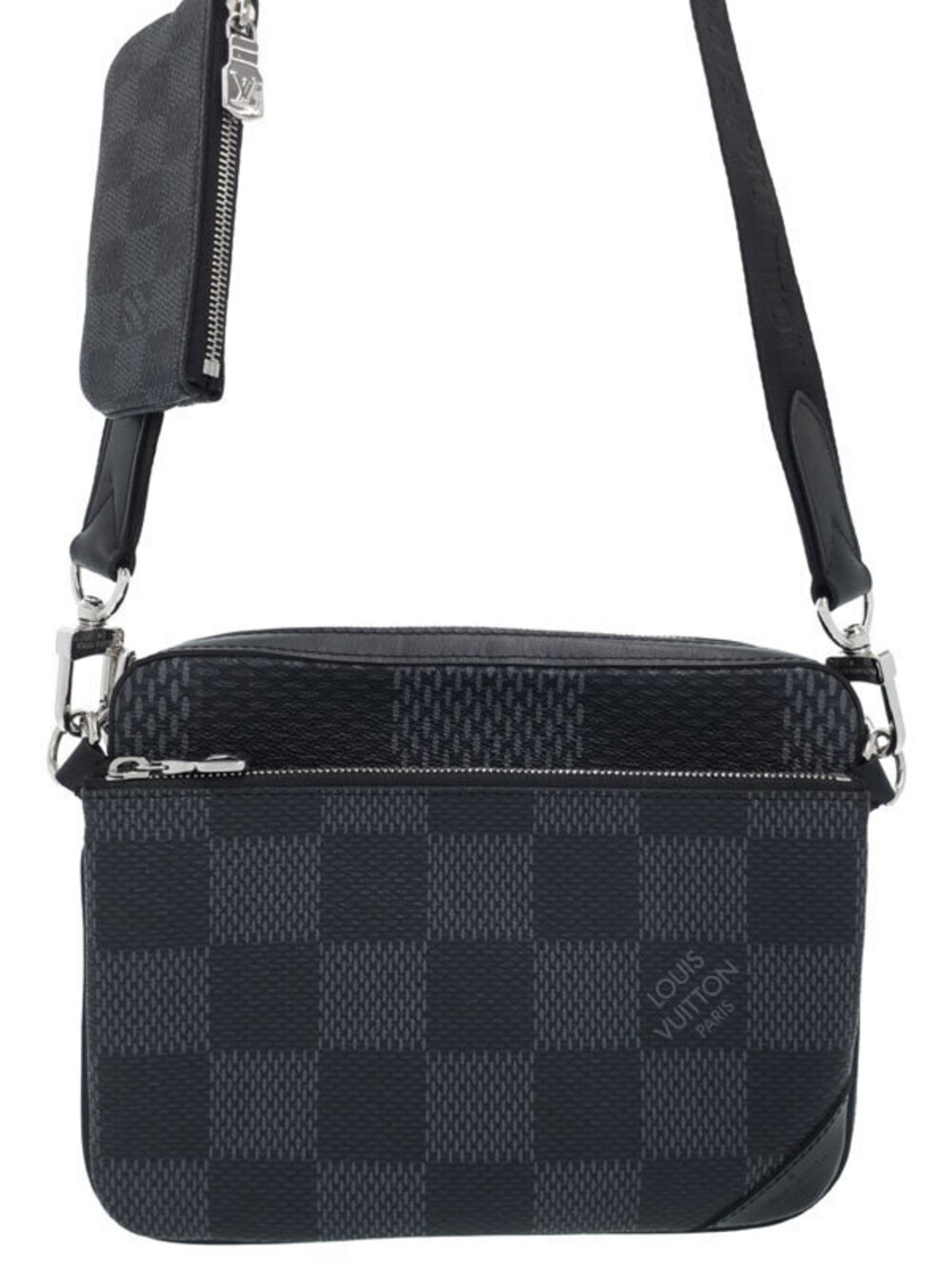 Louis Vuitton Damier Graphite Black Trio Messenger Shoulder Bag